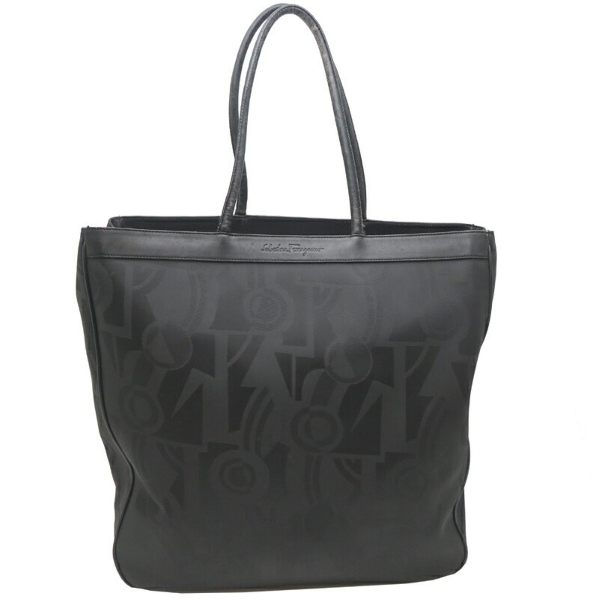 Salvatore Ferragamo Salvatore Ferragamo Women's and Men's Tote Bag AU-21-5727 Leather Black Size ONE SIZE - 2 Thumbnail