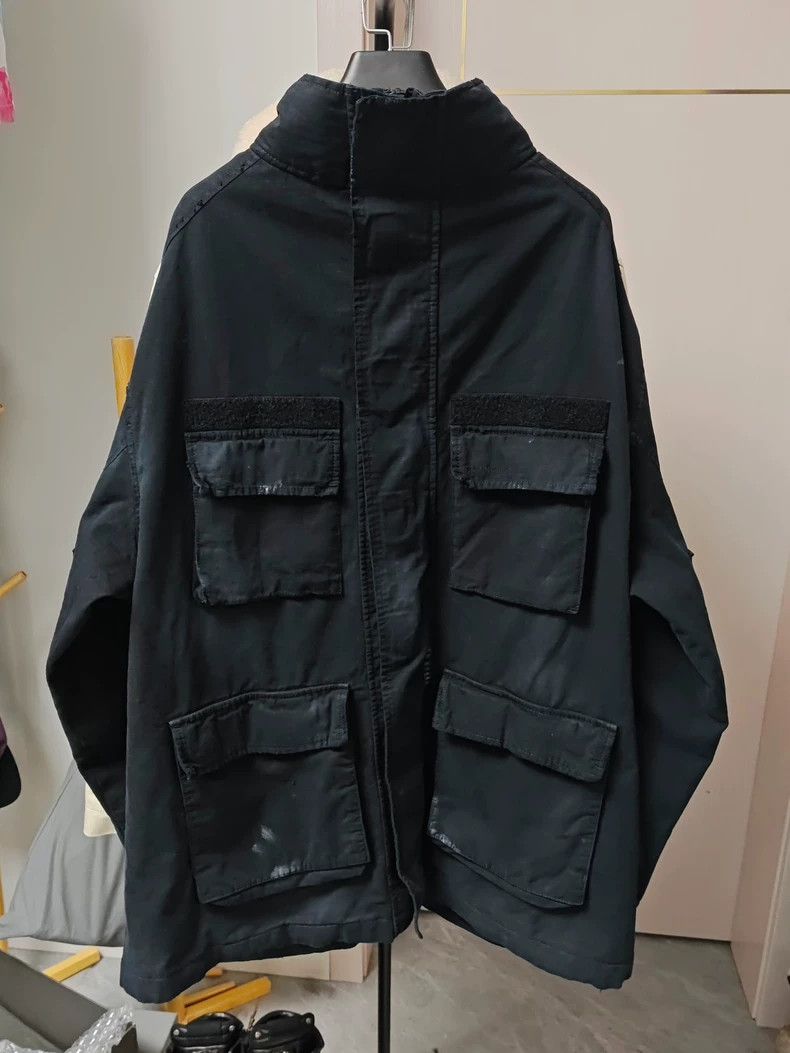 Balenciaga Balenciaga Black Two-Sided Pocket Jacket Size US M / EU 48-50 / 2 - 2 Thumbnail