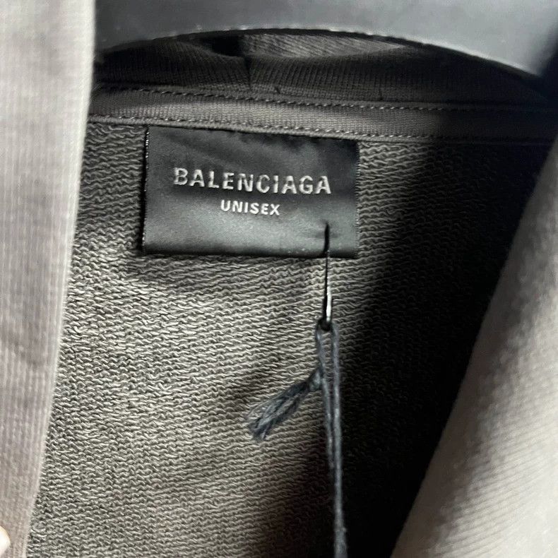 Balenciaga Balenciaga Gray Logo Hoodie for Sale Size US M / EU 48-50 / 2 - 2 Thumbnail