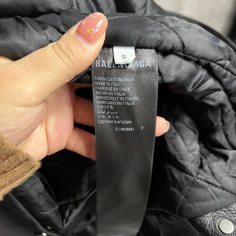 Balenciaga Black Leather Long Sleeve Jacket Size US S / EU 44-46 / 1 - 4 Thumbnail