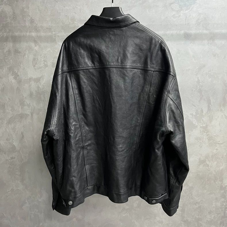 Balenciaga Black Leather Long Sleeve Jacket Size US S / EU 44-46 / 1 - 5 Thumbnail