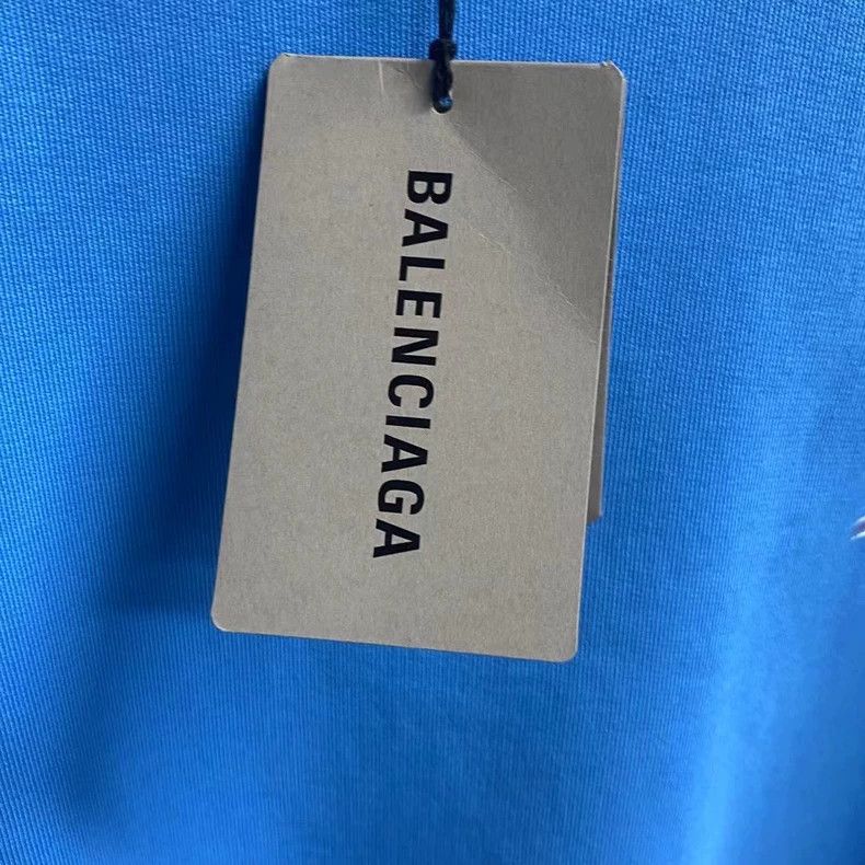 Balenciaga Balenciaga Light Blue Logo Sweatshirt Size US XS / EU 42 / 0 - 4 Thumbnail