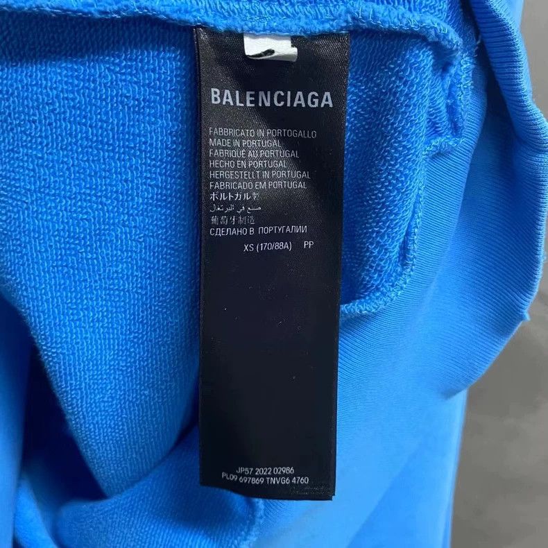 Balenciaga Balenciaga Light Blue Logo Sweatshirt Size US XS / EU 42 / 0 - 6 Thumbnail