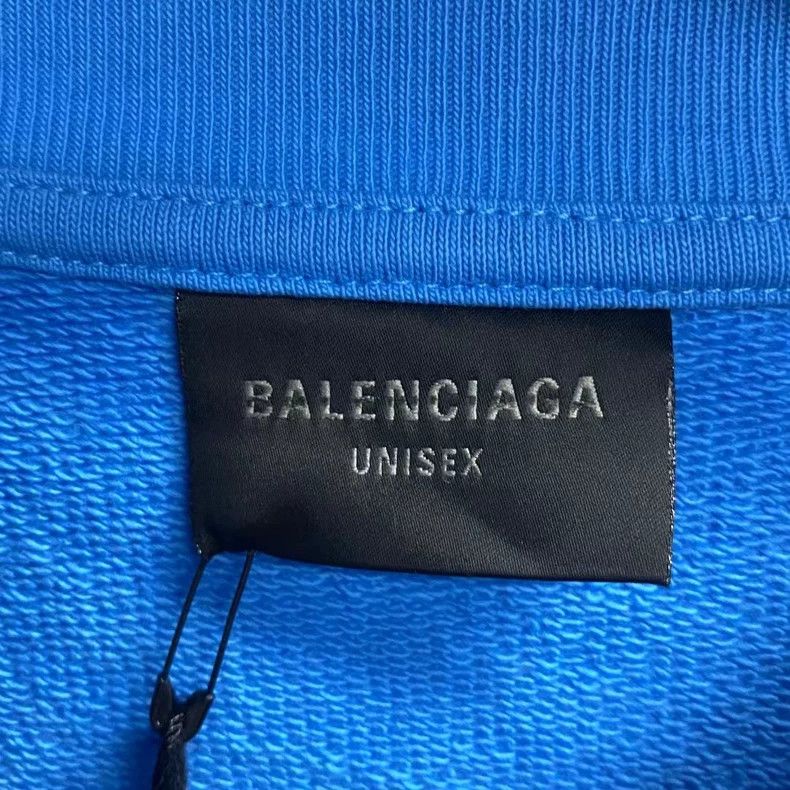 Balenciaga Balenciaga Light Blue Logo Sweatshirt Size US XS / EU 42 / 0 - 3 Thumbnail