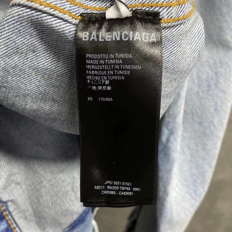 Balenciaga Balenciaga Light Blue Denim Jacket Size US XS / EU 42 / 0 - 4 Thumbnail