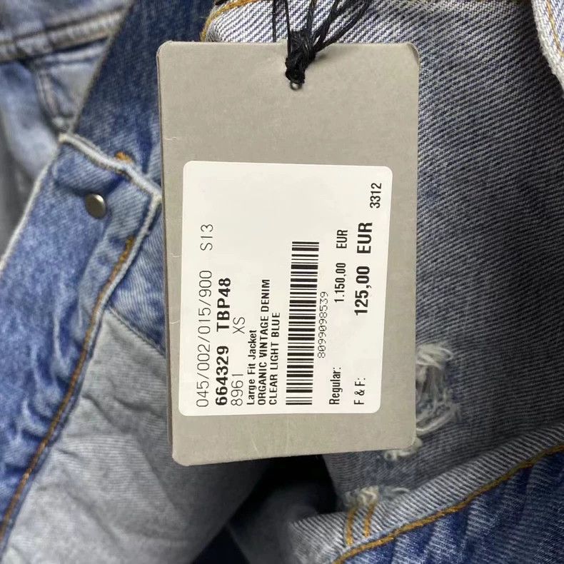 Balenciaga Balenciaga Light Blue Denim Jacket Size US XS / EU 42 / 0 - 6 Thumbnail