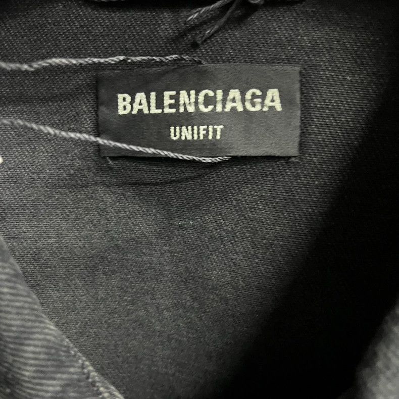 Balenciaga Black Graffiti Denim Jacket by Balenciaga Size US XS / EU 42 / 0 - 2 Thumbnail