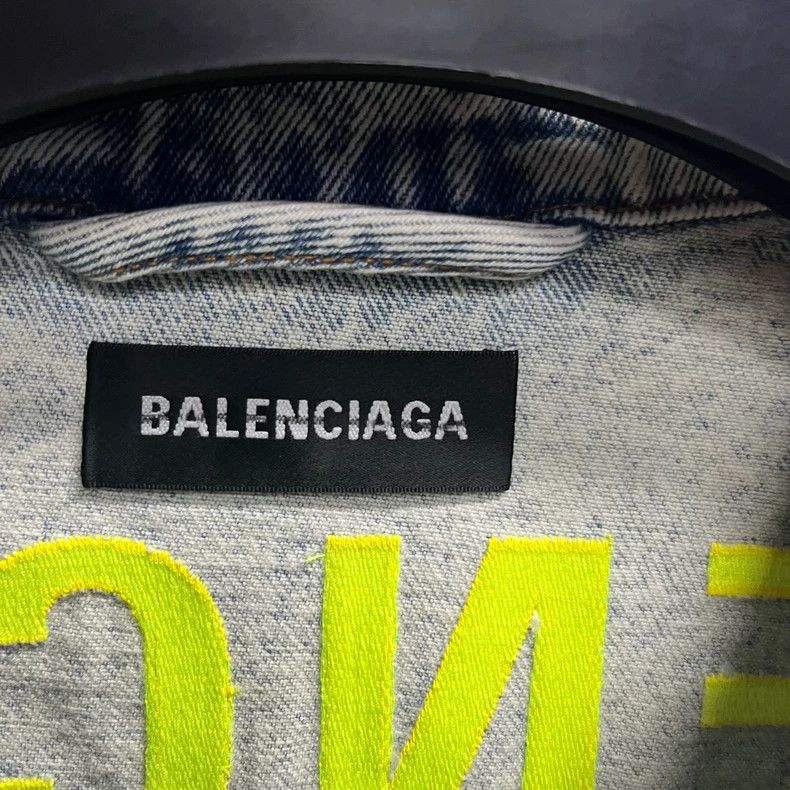 Balenciaga Balenciaga Embroidered Logo Denim Jacket Size US L / EU 52-54 / 3 - 2 Thumbnail