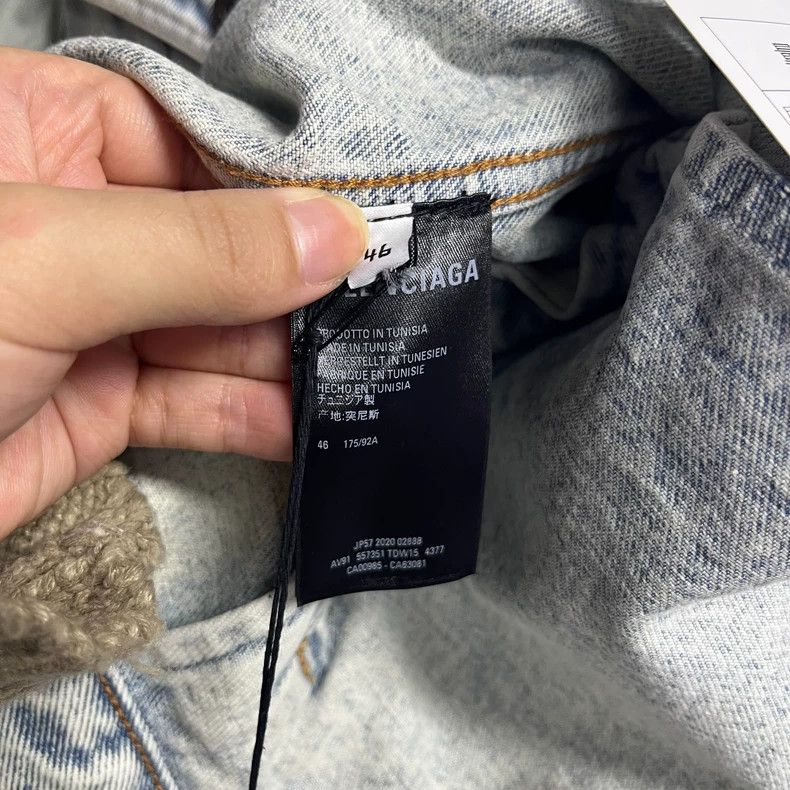 Balenciaga Balenciaga Embroidered Logo Denim Jacket Size US L / EU 52-54 / 3 - 4 Thumbnail