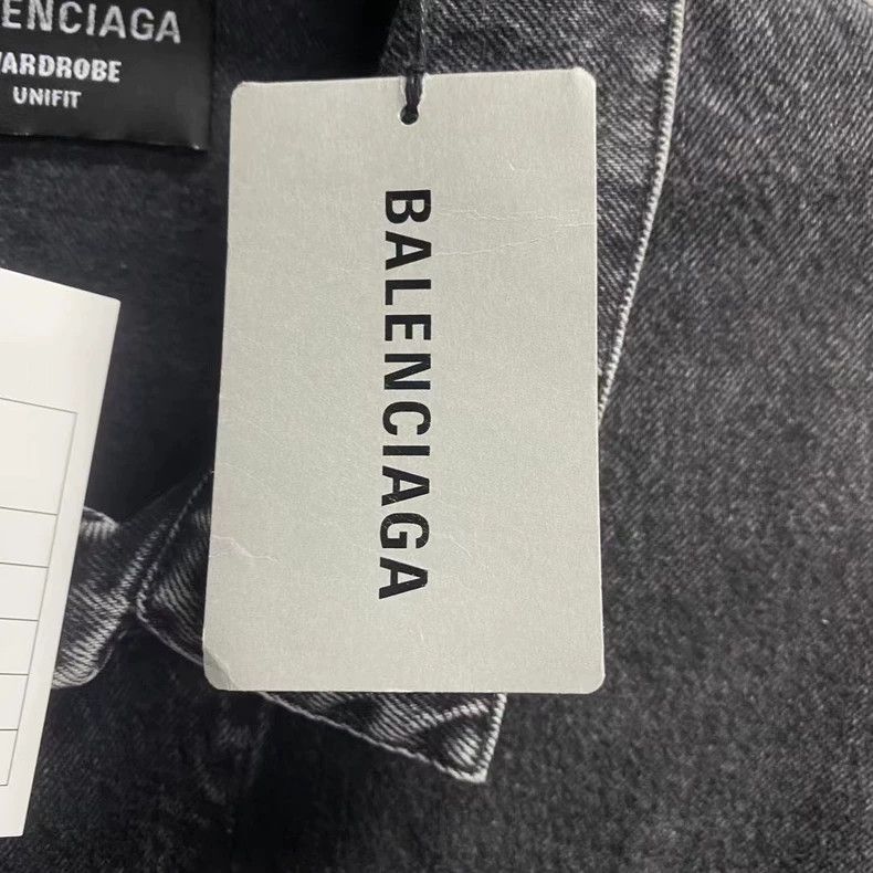 Balenciaga Balenciaga Black Grey Logo Denim Jacket Size US M / EU 48-50 / 2 - 4 Thumbnail