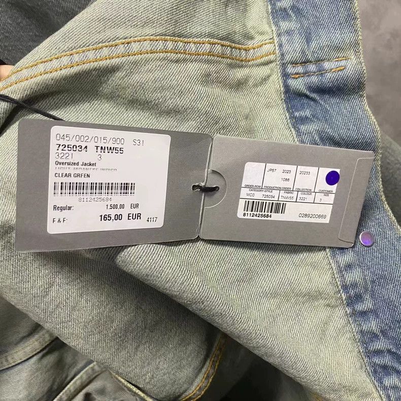 Balenciaga Blue Logo Denim Jacket from Balenciaga Size US M / EU 48-50 / 2 - 6 Thumbnail