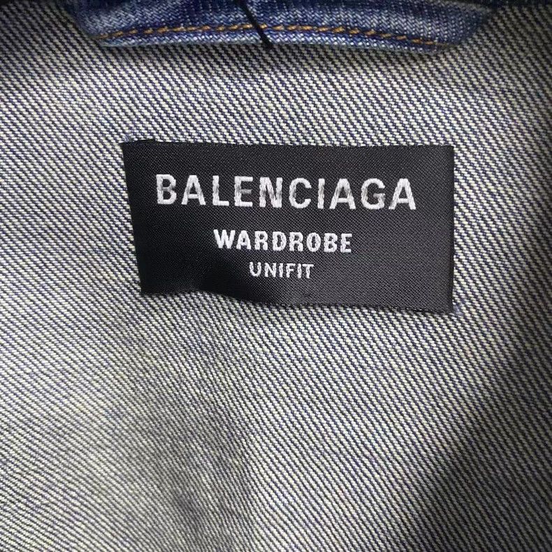 Balenciaga Balenciaga Blue Graffiti Logo Denim Jacket Size US M / EU 48-50 / 2 - 4 Thumbnail