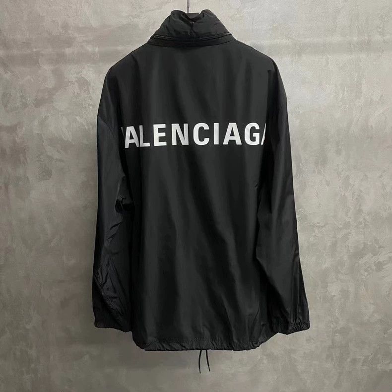 Balenciaga Black and White Logo Windbreaker Jacket Size US S / EU 44-46 / 1 - 2 Thumbnail