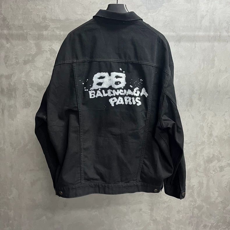Balenciaga Black Long Sleeve Button-Up Jacket Size US M / EU 48-50 / 2 - 6 Thumbnail