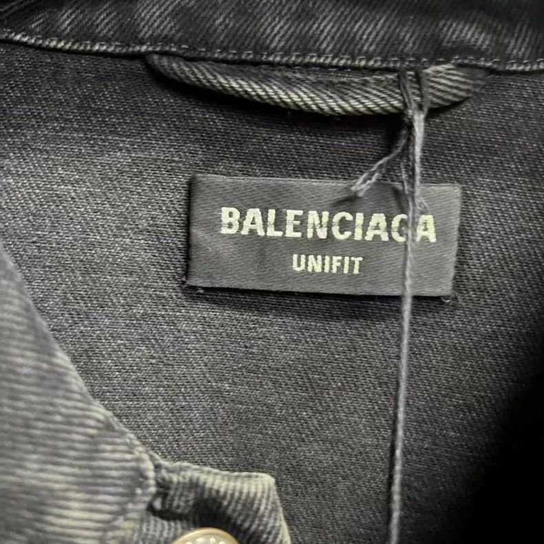 Balenciaga Balenciaga Black Graffiti Denim Jacket Size US L / EU 52-54 / 3 - 2 Thumbnail