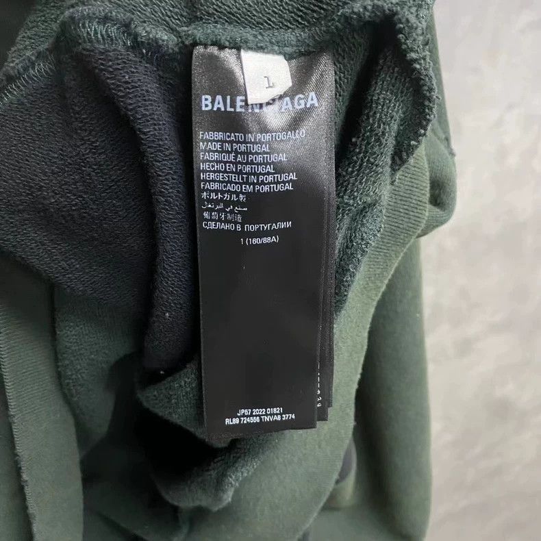 Balenciaga Green Embroidered Logo Hoodie Size US M / EU 48-50 / 2 - 4 Thumbnail