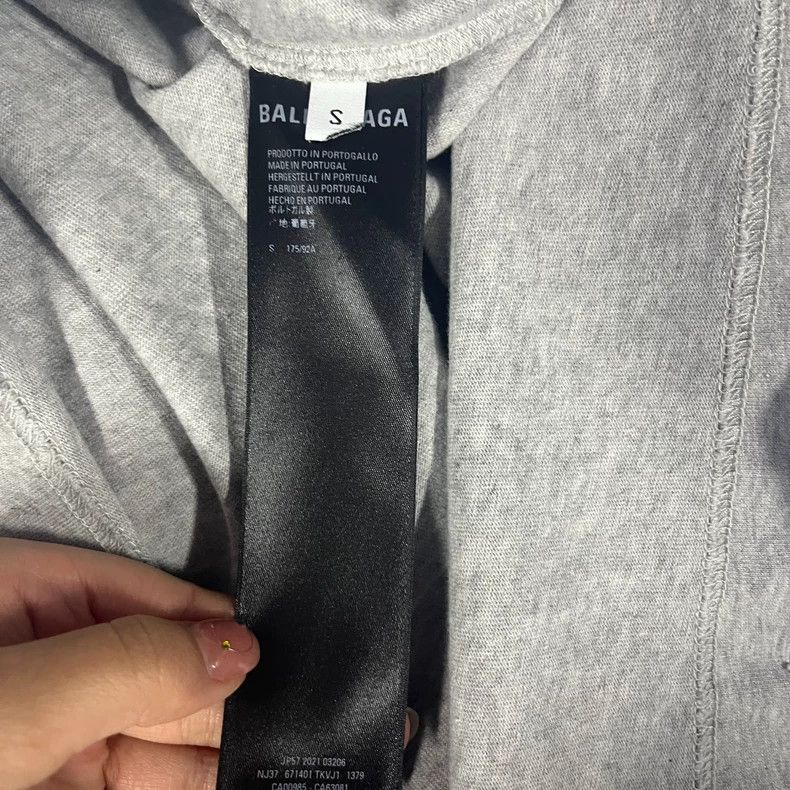 Balenciaga Balenciaga Gray Casual Layered Long Sleeve T-Shirt Size US M / EU 48-50 / 2 - 7 Thumbnail