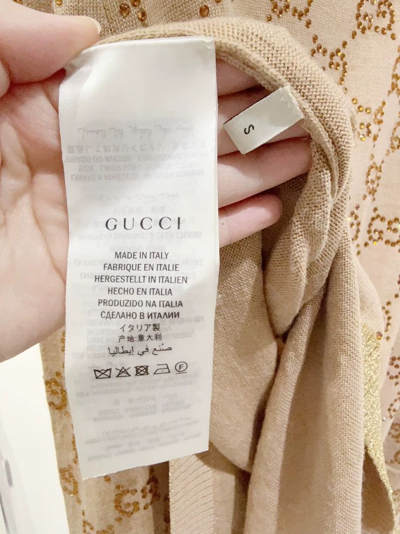 Gucci Gucci Full Rhinestone Knit Sweater Size US S / EU 44-46 / 1 - 5 Thumbnail