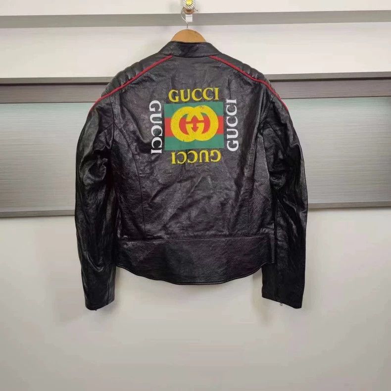 Gucci Gucci Leather Motorcycle Jacket Size 46 Size US M / EU 48-50 / 2 - 2 Thumbnail