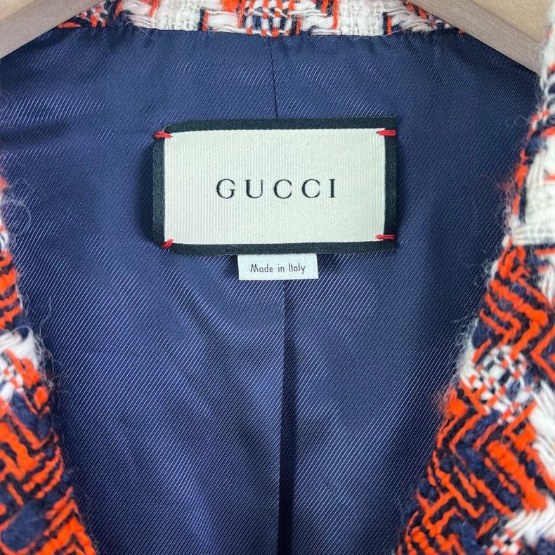 Gucci Gucci Red Houndstooth Weave Jacket Size US M / EU 48-50 / 2 - 2 Thumbnail