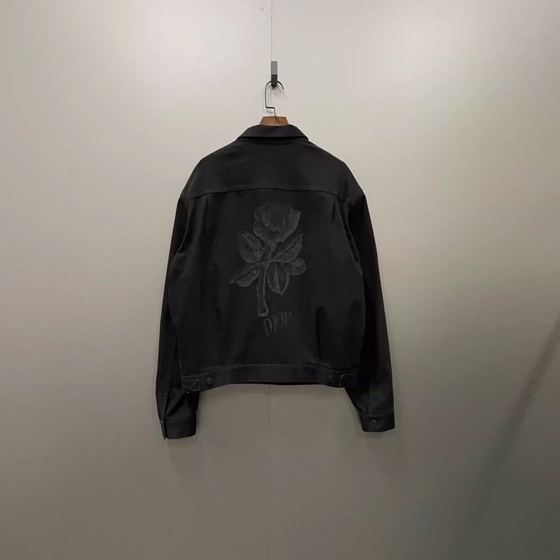 Dior Dior Floral Denim Jacket in Black Color Size US XL / EU 56 / 4 - 2 Thumbnail