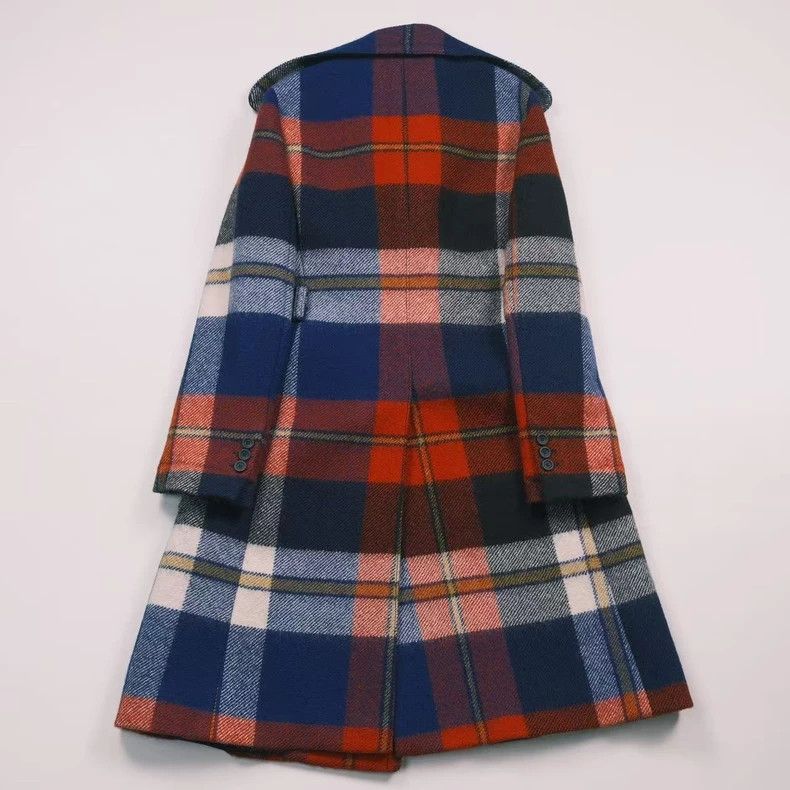 Prada Red Plaid Prada Overcoat Size US M / EU 48-50 / 2 - 2 Thumbnail