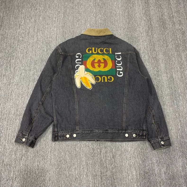 Gucci Gucci Banana Plush Denim Jacket Size US L / EU 52-54 / 3 - 2 Thumbnail