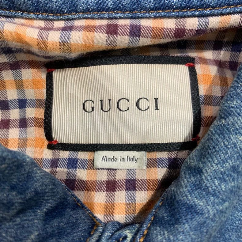 Gucci Gucci Denim Jacket with Floral Embroidery Size US XL / EU 56 / 4 - 6 Thumbnail