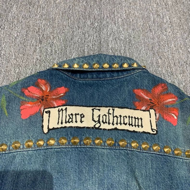 Gucci Gucci Denim Jacket with Floral Embroidery Size US XL / EU 56 / 4 - 4 Thumbnail