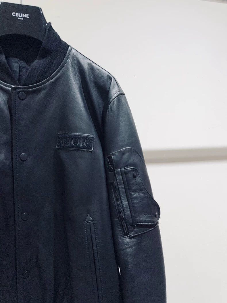 Dior Dior Black Leather Jacket for Unisex Size US XL / EU 56 / 4 - 2 Thumbnail