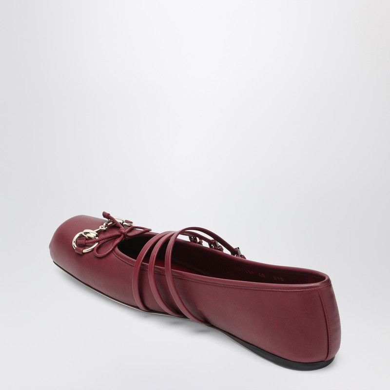 Gucci Gucci Ballet Flats In Rosso Ancora With Horsebit Size US 11 / IT 41 - 2 Thumbnail