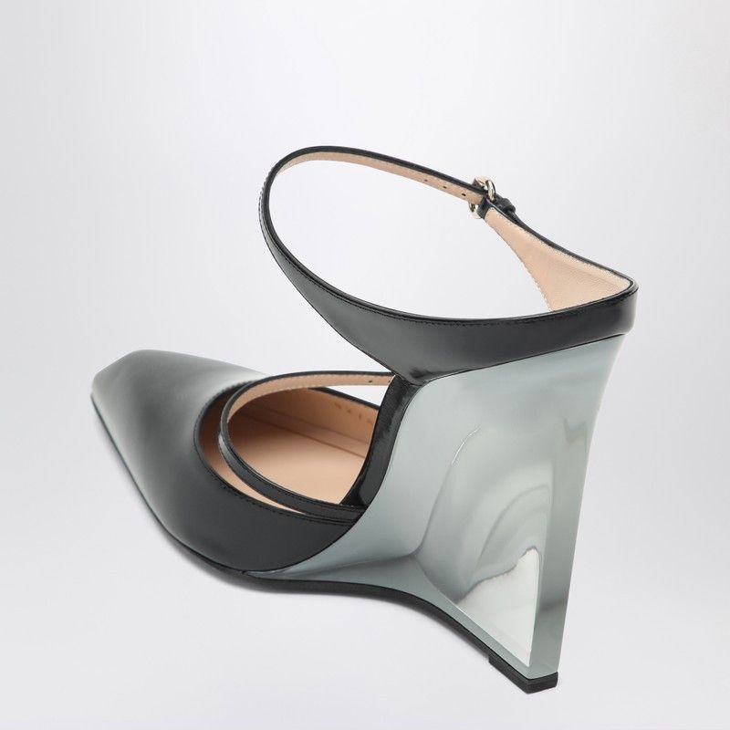 Gucci Gucci Black Sabots With Transparent Wedge Size US 6 / IT 36 - 2 Thumbnail