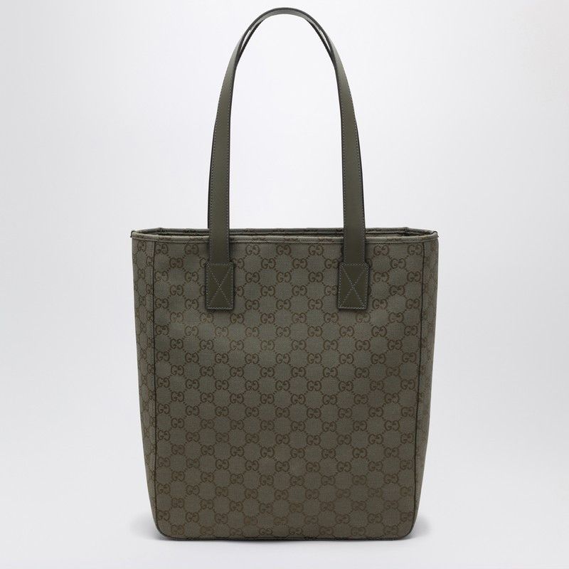 Gucci Gucci Medium Shopping Bag In Green Gg Fabric Size ONE SIZE - 2 Thumbnail