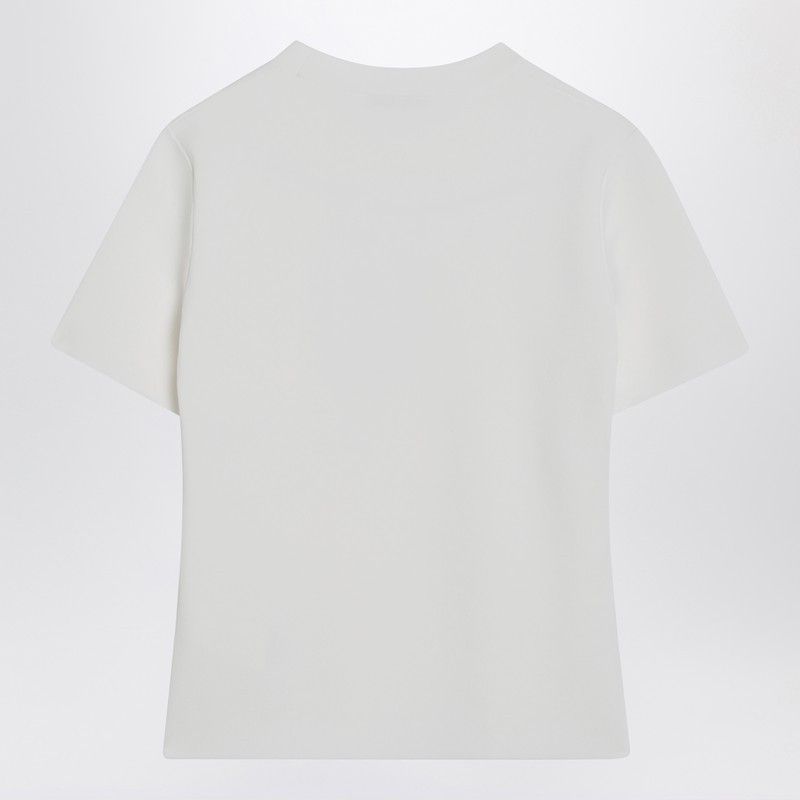 Tシャツ・カットソー MAX MARA WHITE T-SHIRT IN VISCOSE CREPE Max Mara White T-Shirt In Viscose Crêpe