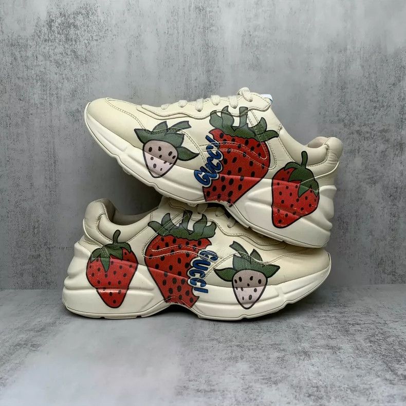 Gucci Gucci Strawberry Dad Sneakers Size 37.5 Size US 6 / IT 36 - 2 Thumbnail