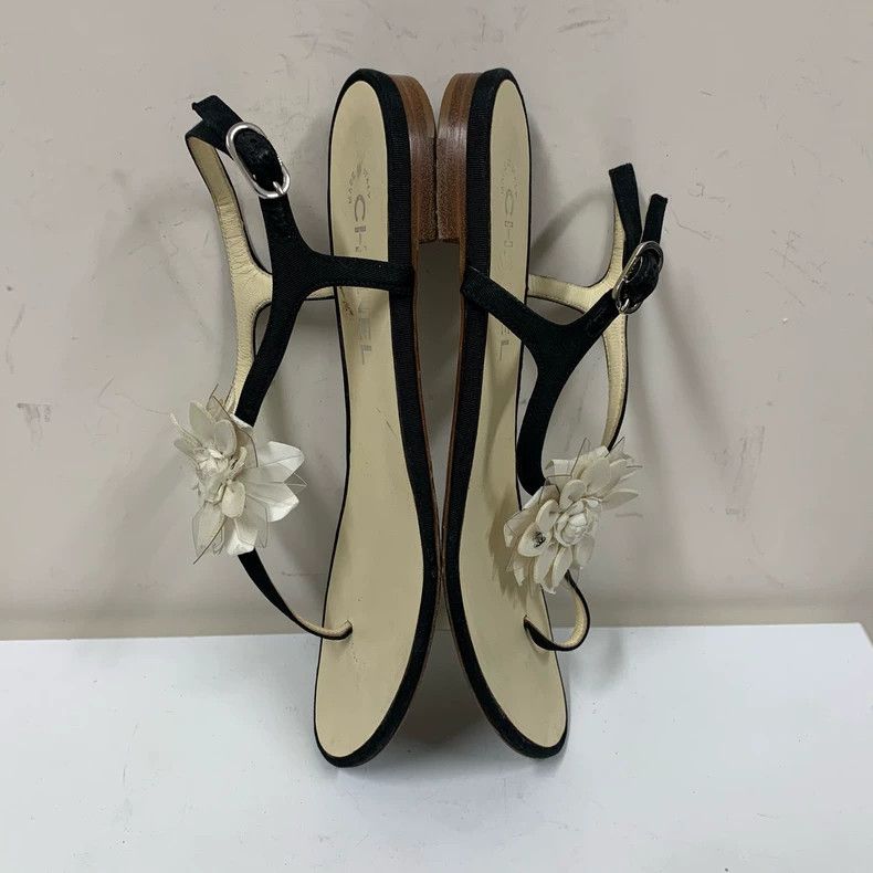 Chanel Chanel Transparent Camellia Sandals, Size 38 Size US 7 / IT 37 - 4 Thumbnail