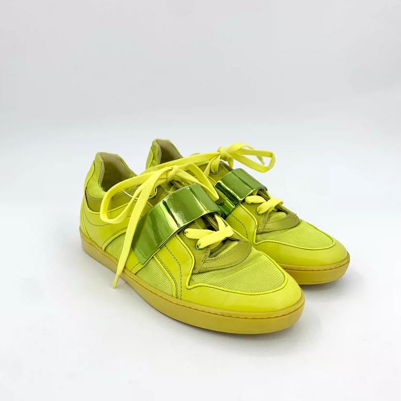 Dior Dior Fluorescent Yellow Casual Athletic Sneakers Size US 5 / EU 37 - 2 Thumbnail