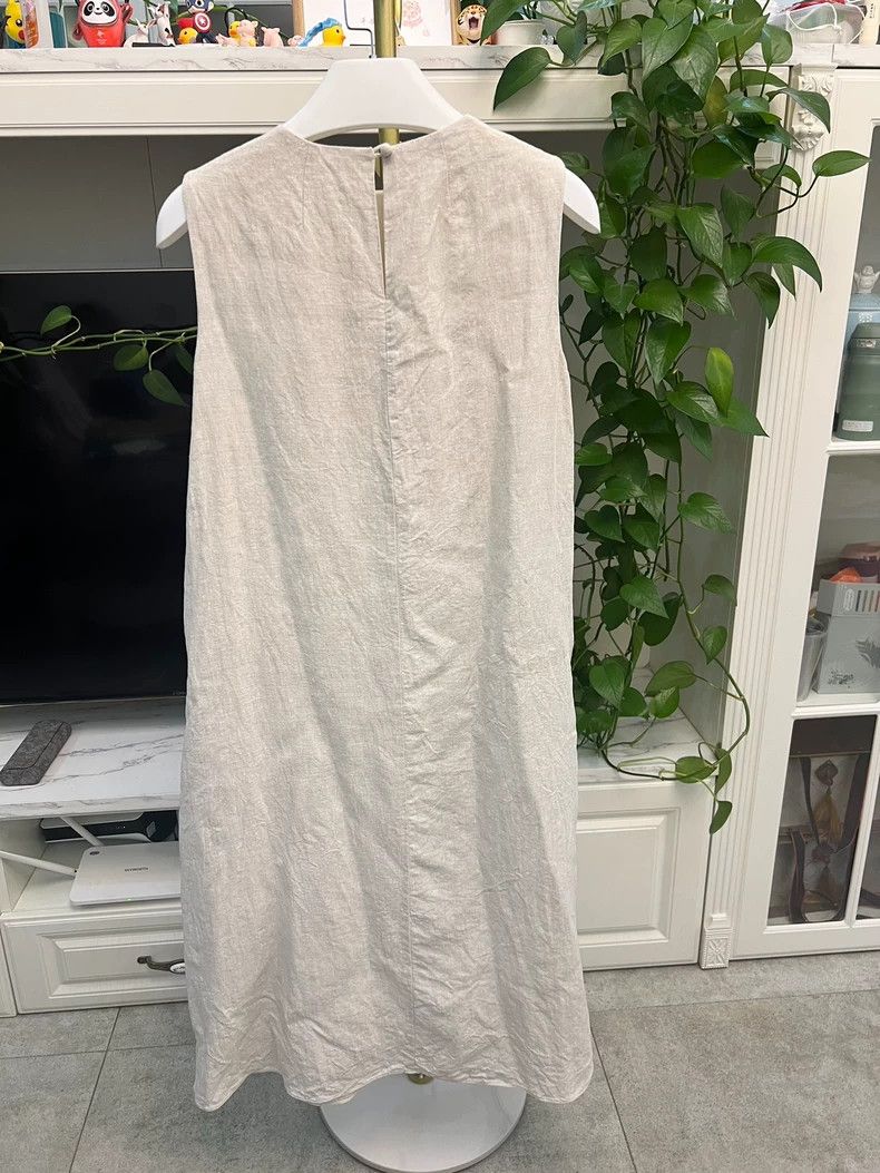 The Row Short Natural Linen Loose Dress Size S-yf Size 24" / US 00 / IT 34 - 7 Thumbnail