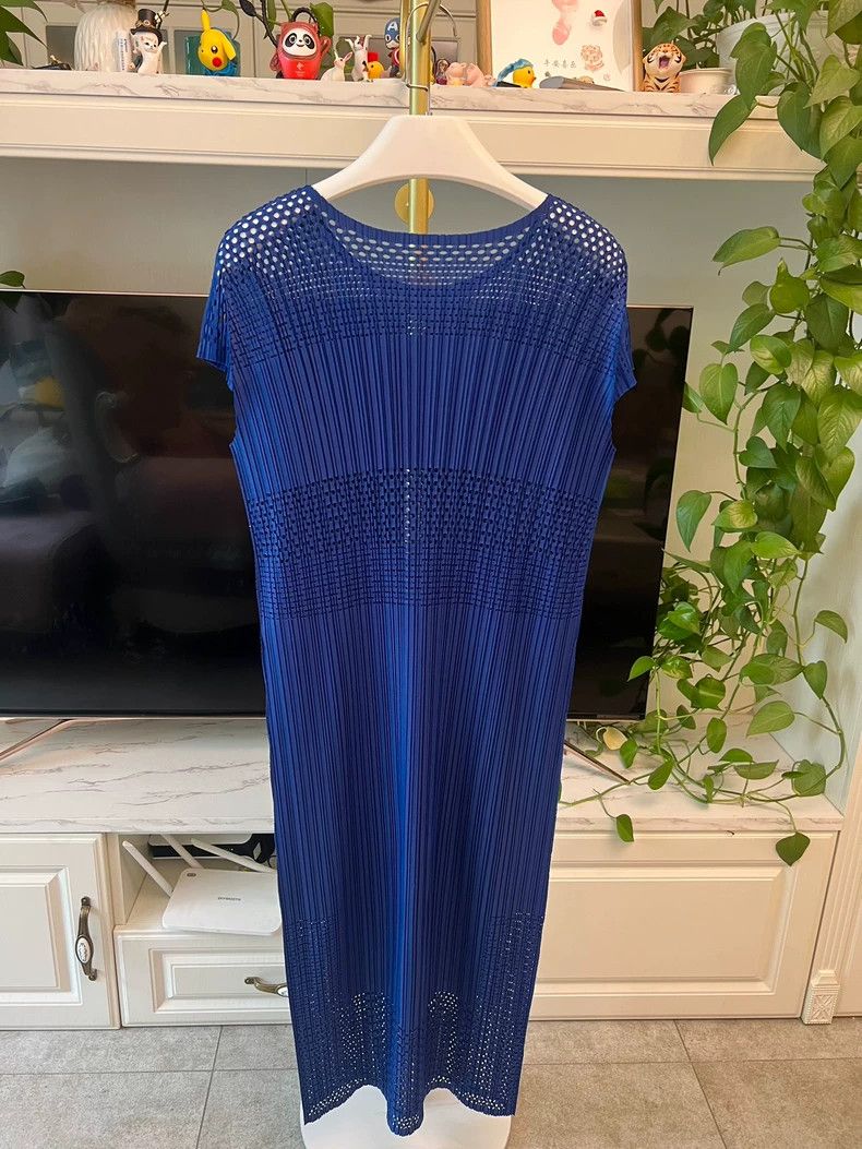 Issey Miyake Issey Miyake Blue Dress with Open Design-yf Size 30" / US 8 / IT 44 - 4 Thumbnail
