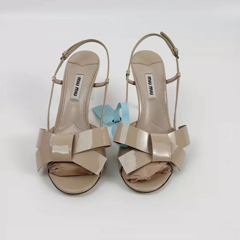 Prada Miu Miu Nude High Heels Size 37.5-yf Size US 8 / IT 38 - 2 Thumbnail