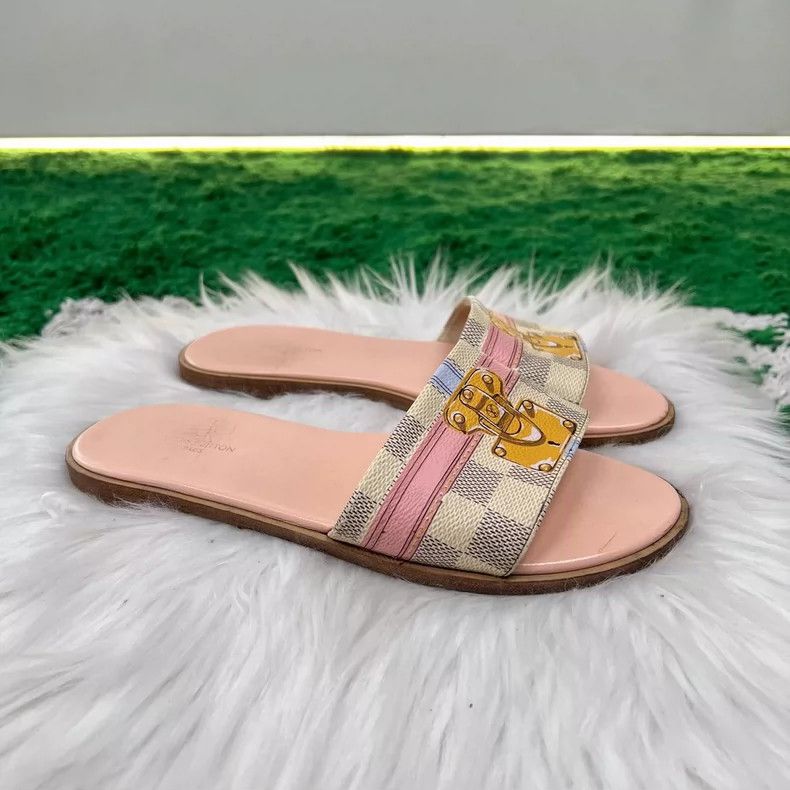 Louis Vuitton Louis Vuitton Checkerboard Slide Sandals Size 37 Size US 6.5 / EU 39-40 - 4 Thumbnail