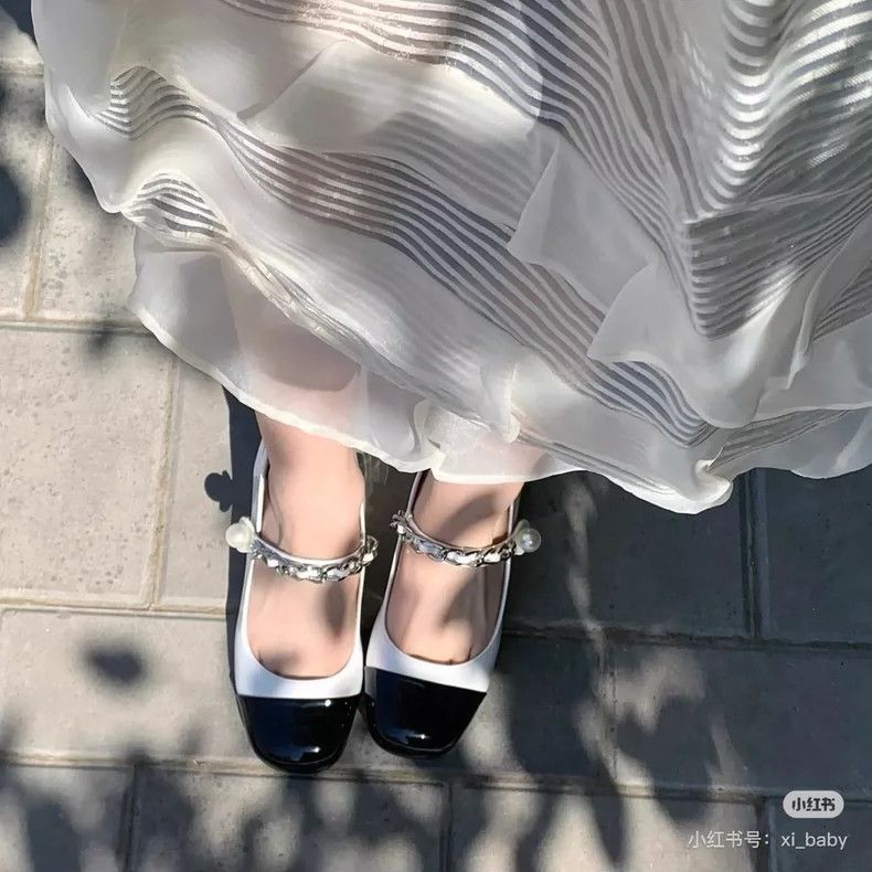 Prada Miu Miu Pearl Chain Flat Mary Jane Shoes Size US 8 / IT 38 - 7 Thumbnail