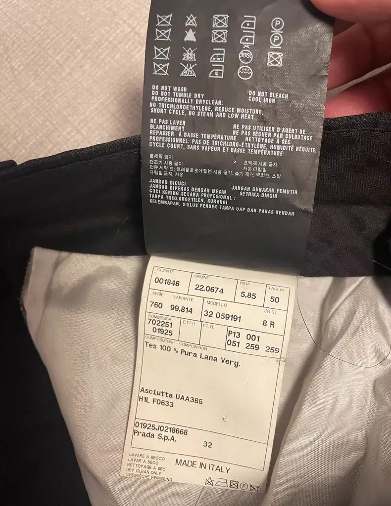 Prada Prada Casual Pants with Black Gray Check Size US 44 / EU 60 - 7 Thumbnail