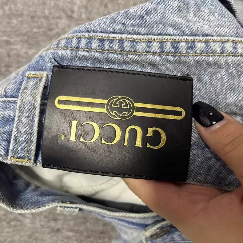 Gucci Gucci Light Blue Casual Embroidered Denim Pants Size 24" / US 00 / IT 34 - 5 Thumbnail