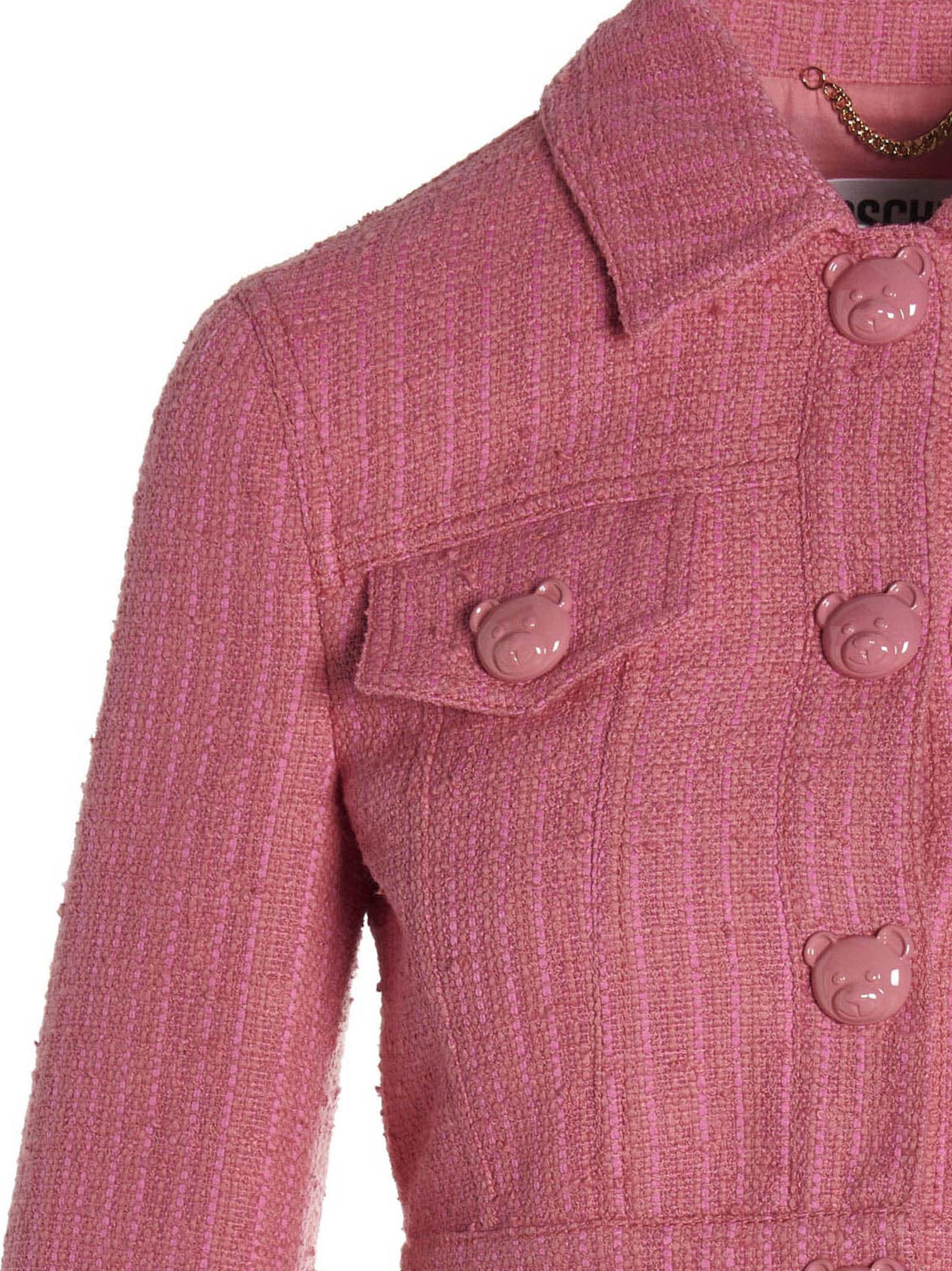 Moschino Tweed Cropped Jacket Size XS / US 0-2 / IT 36-38 - 3 Thumbnail