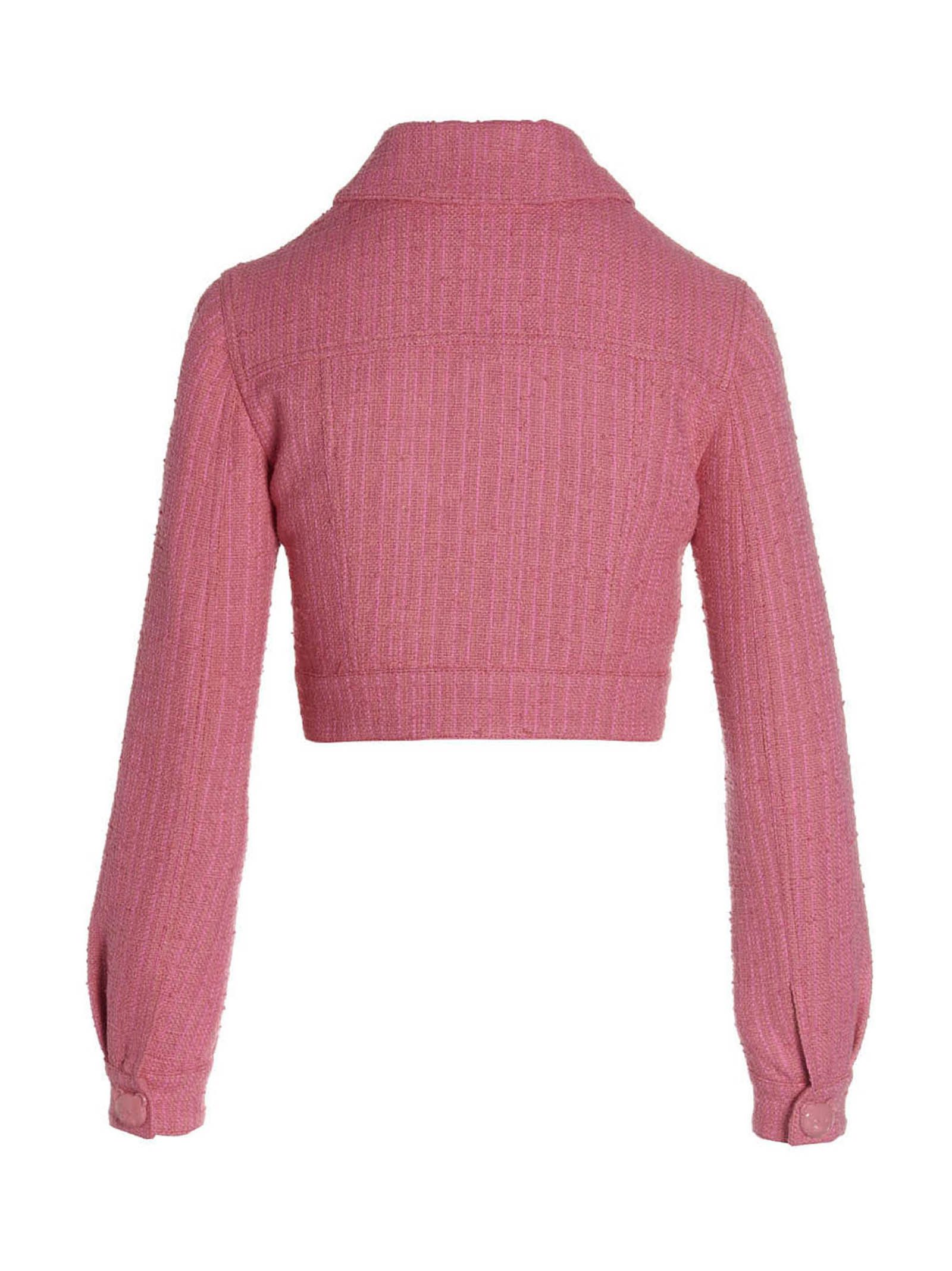 Moschino Tweed Cropped Jacket Size XS / US 0-2 / IT 36-38 - 2 Thumbnail