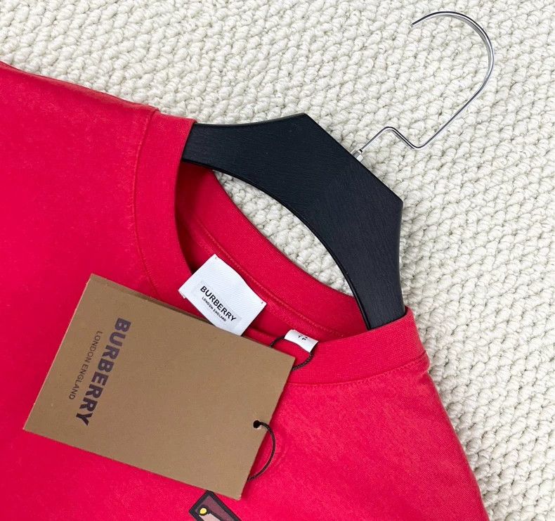 Burberry Burberry Red TB Cartoon Logo Short Sleeve T-Shirt-yf Size US M / EU 48-50 / 2 - 2 Thumbnail