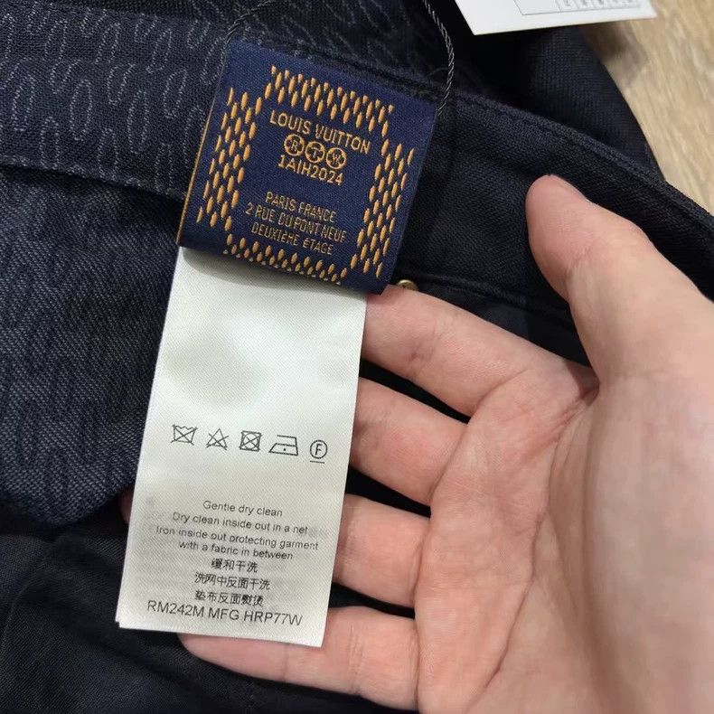 Louis Vuitton Letter Print Wool Long Pants-yf