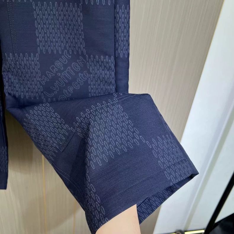 Louis Vuitton Letter Print Wool Long Pants-yf