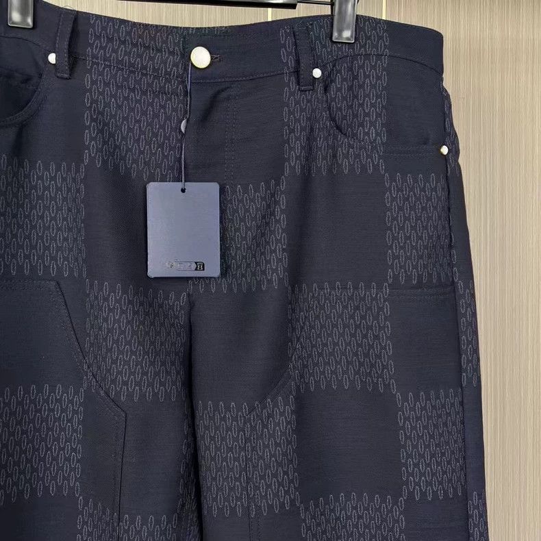 Louis Vuitton Letter Print Wool Long Pants-yf